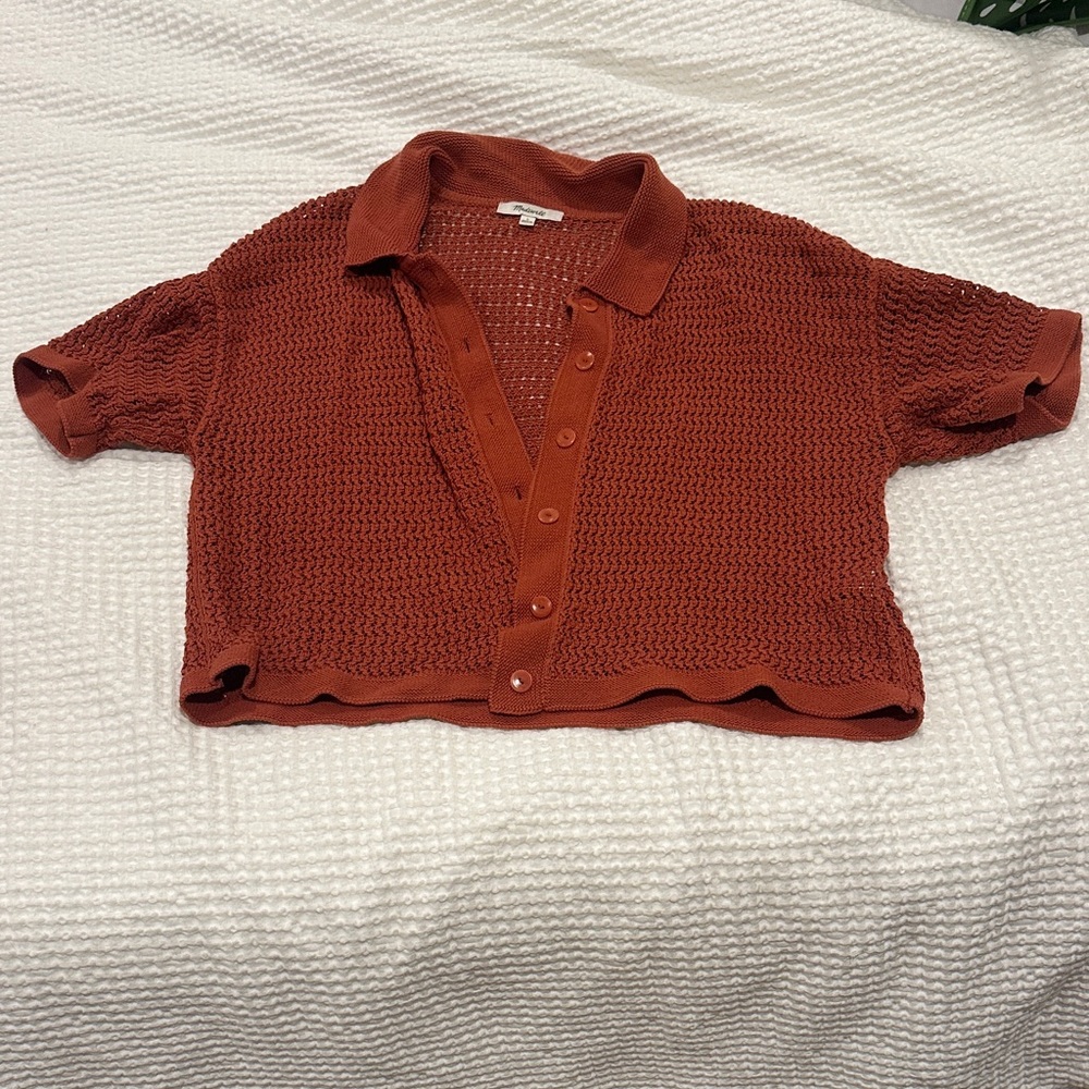 Madewell Terracotta Knit Top